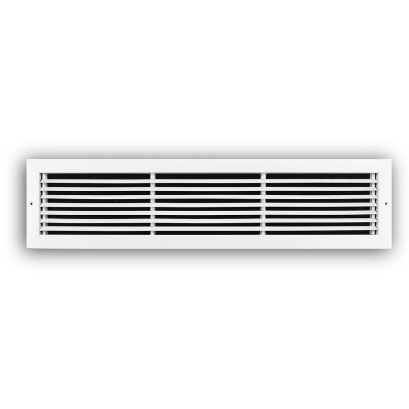 TRUaire 27030X06, 36x6 Return Air Grille, Fixed Bar, White Steel Wall & Ceiling Vent Cover, 270 Series