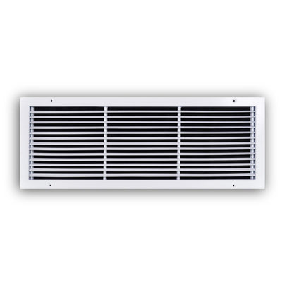 TRUaire 27030X10, 30x10 Return Air Grille, Fixed Bar, White Steel Wall & Ceiling Vent Cover, 270 Series