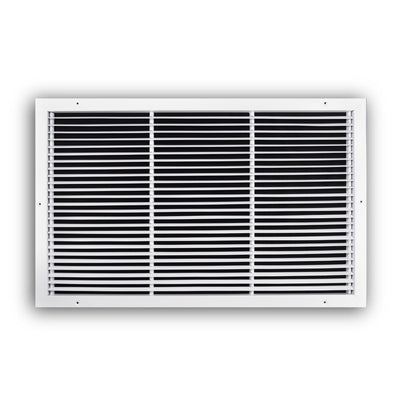 TRUaire 27030X20, 30x20 Return Air Grille, Fixed Bar, White Steel Wall & Ceiling Vent Cover, 270 Series