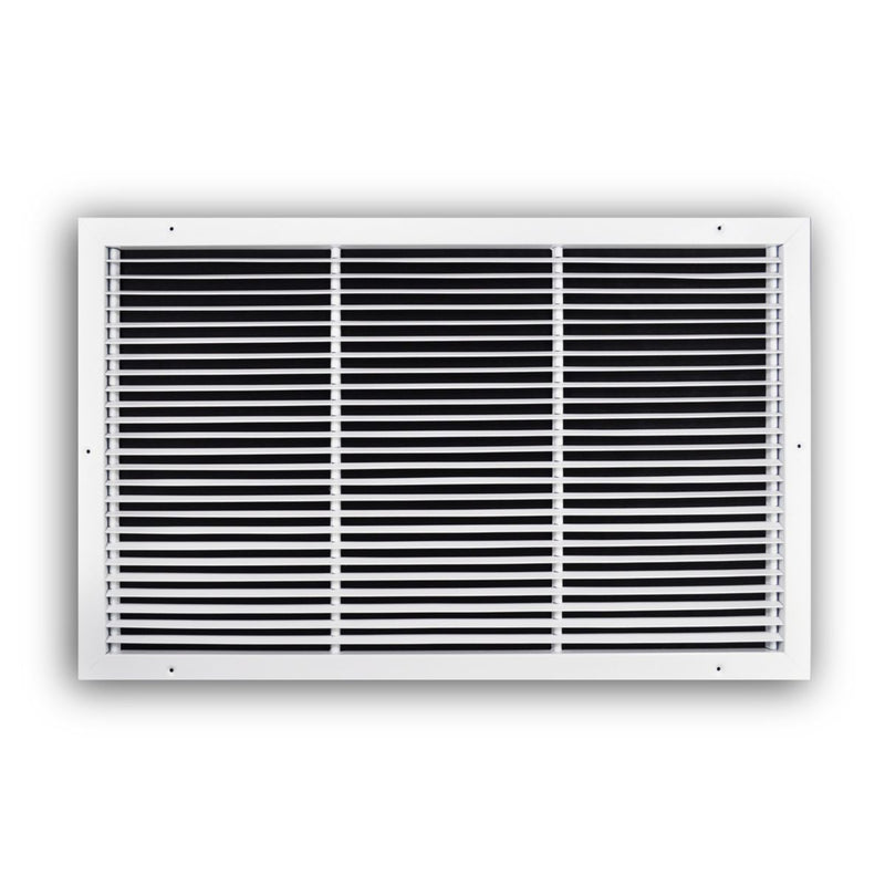 TRUaire 27030X20, 30x20 Return Air Grille, Fixed Bar, White Steel Wall & Ceiling Vent Cover, 270 Series