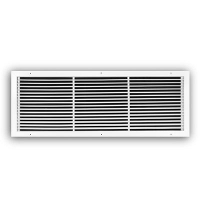 TRUaire 27036X14, 36x14 Return Air Grille, Fixed Bar, White Steel Wall & Ceiling Vent Cover, 270 Series