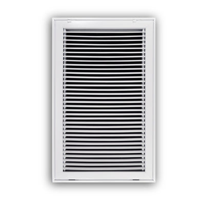 TRUaire 29014X24, 14x24 Return Air Filter Grille, Fixed Bar, White Steel Filter Back Vent Cover, Fits 14x24x1 Filter, 290 Series