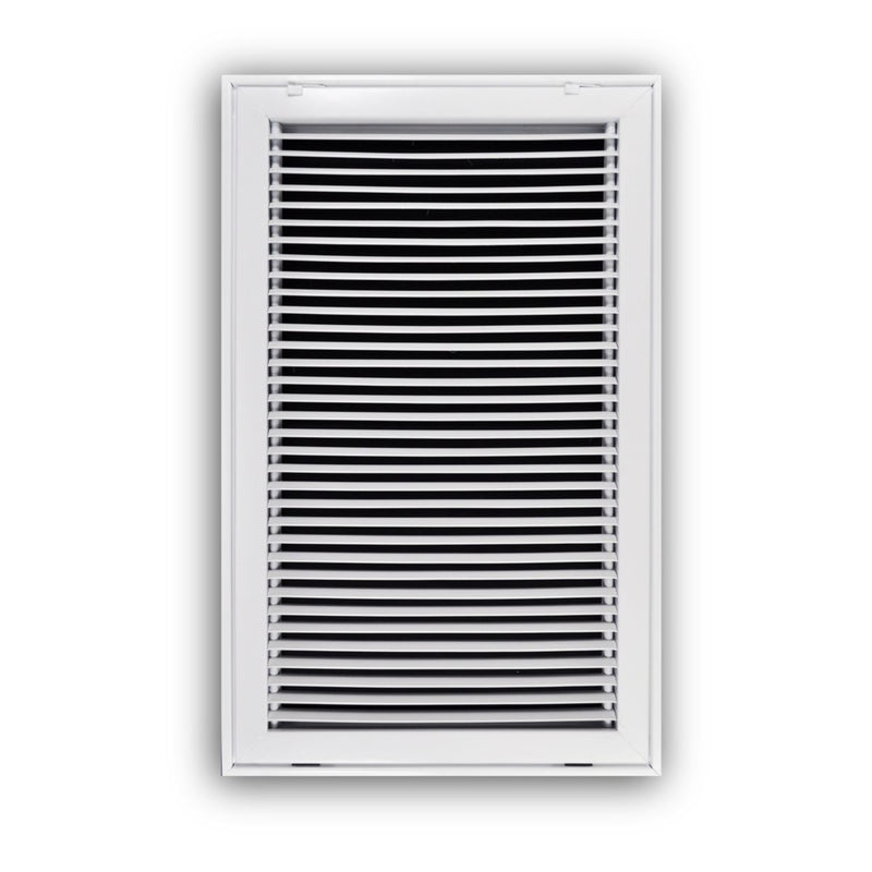TRUaire 29014X24, 14x24 Return Air Filter Grille, Fixed Bar, White Steel Filter Back Vent Cover, Fits 14x24x1 Filter, 290 Series