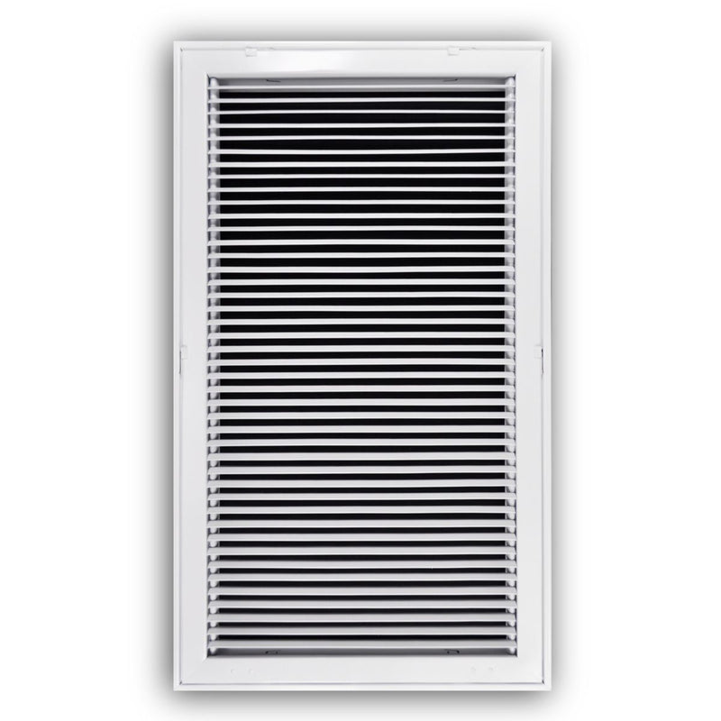 TRUaire 29014X30, 14x30 Return Air Filter Grille, Fixed Bar, White Steel Filter Back Vent Cover, Fits 14x30x1 Filter, 290 Series