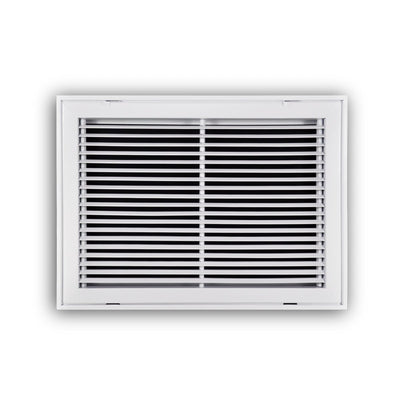 TRUaire 29020X12, 20x12 Return Air Filter Grille, Fixed Bar, White Steel Filter Back Vent Cover, Fits 20x12x1 Filter, 290 Series