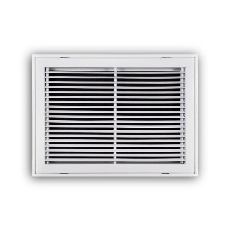TRUaire 29020X12, 20x12 Return Air Filter Grille, Fixed Bar, White Steel Filter Back Vent Cover, Fits 20x12x1 Filter, 290 Series