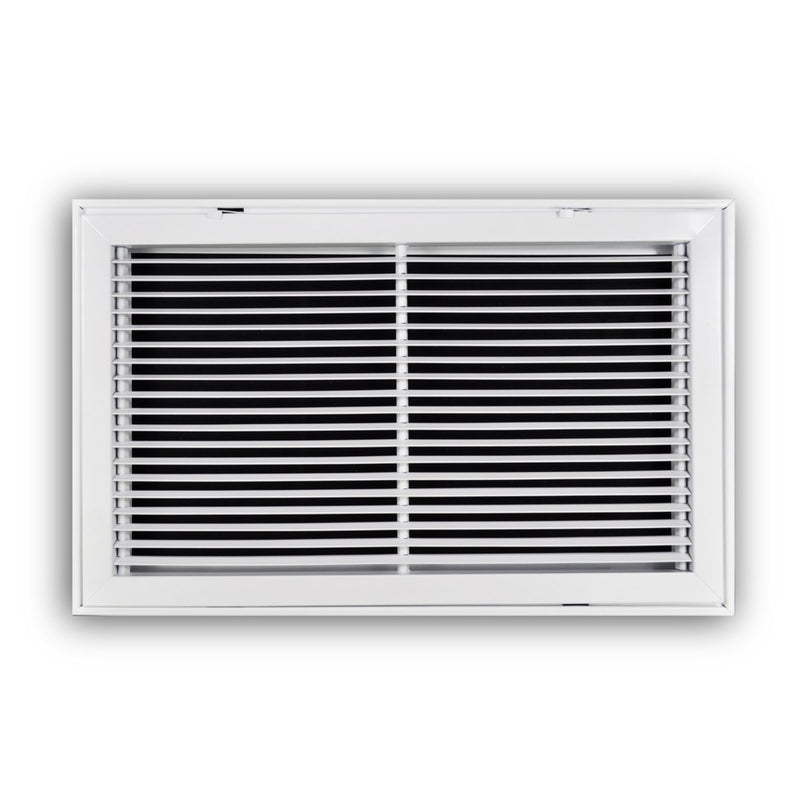 TRUaire 29024X14, 24x14 Return Air Filter Grille, Fixed Bar, White Steel Filter Back Vent Cover, Fits 24x14x1 Filter, 290 Series