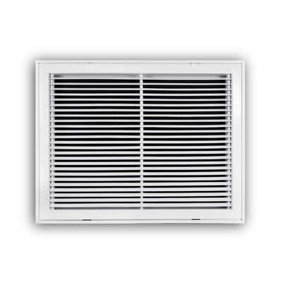 TRUaire 29024X16, 24x16 Return Air Filter Grille, Fixed Bar, White Steel Filter Back Vent Cover, Fits 24x16x1 Filter, 290 Series