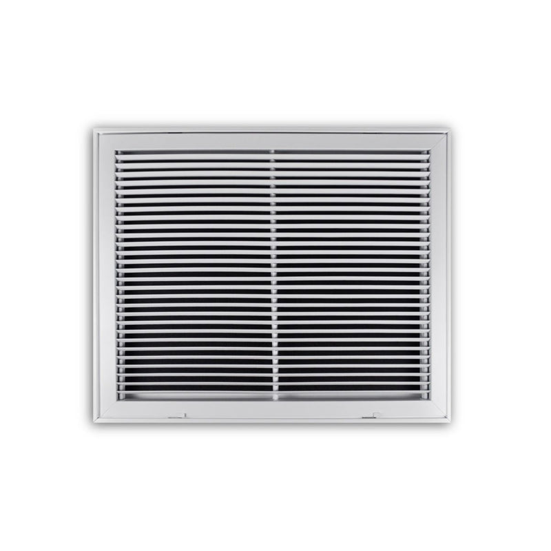 TRUaire 29025X20, 25x20 Return Air Filter Grille, Fixed Bar, White Steel Filter Back Vent Cover, Fits 25x20x1 Filter, 290 Series