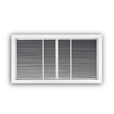TRUaire 29040X20, 43x23 Return Air Filter Grille, Fixed Bar, White Steel Filter Back Vent Cover, Fits 40x20x1 Filter, 290 Series