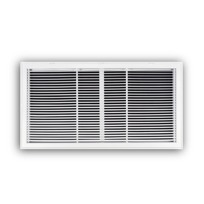 TRUaire 29050X20, 53x23 Return Air Filter Grille, Fixed Bar, White Steel Filter Back Vent Cover, Fits 50x20x1 Filter, 290 Series