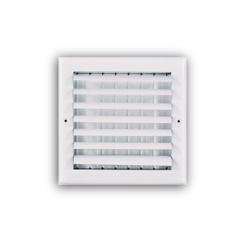 TRUaire 301M08X08, 8x8 1-Way Air Register, White Steel Sidewall & Ceiling Air Vent, 301M Series