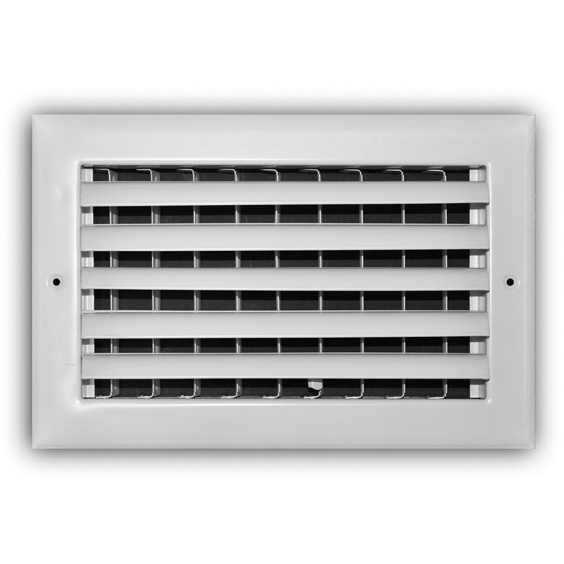TRUaire 301M10X06, 10x6 1-Way Air Register, White Steel Sidewall & Ceiling Air Vent, 301M Series