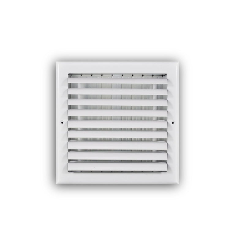TRUaire 301M10X10, 10x10 1-Way Air Register, White Steel Sidewall & Ceiling Air Vent, 301M Series