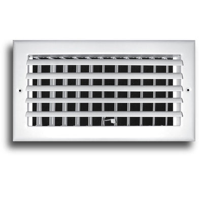 TRUaire 301M12X12, 12x12 1-Way Air Register, White Steel Sidewall & Ceiling Air Vent, 301M Series