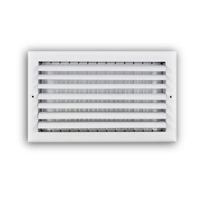 TRUaire 301M14X08, 14x8 1-Way Air Register, White Steel Sidewall & Ceiling Air Vent, 301M Series