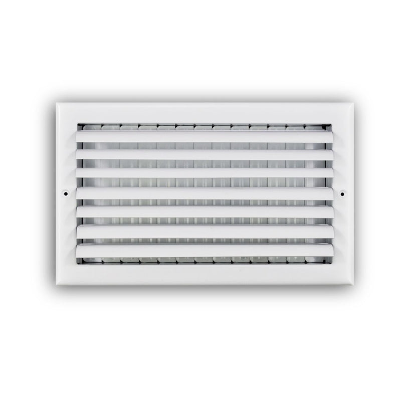 TRUaire 301M14X08, 14x8 1-Way Air Register, White Steel Sidewall & Ceiling Air Vent, 301M Series