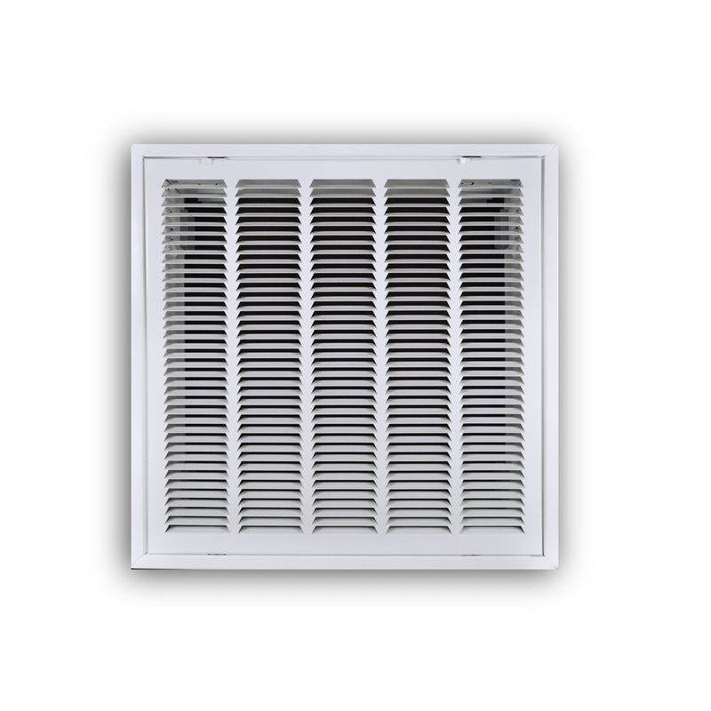 TRUaire 4010FG2, 24x24 T-Bar Lay-In Return Air Filter Grille, White Steel Filter Back Vent Cover, Fits 20x20x1 Filter, 4010FG Series