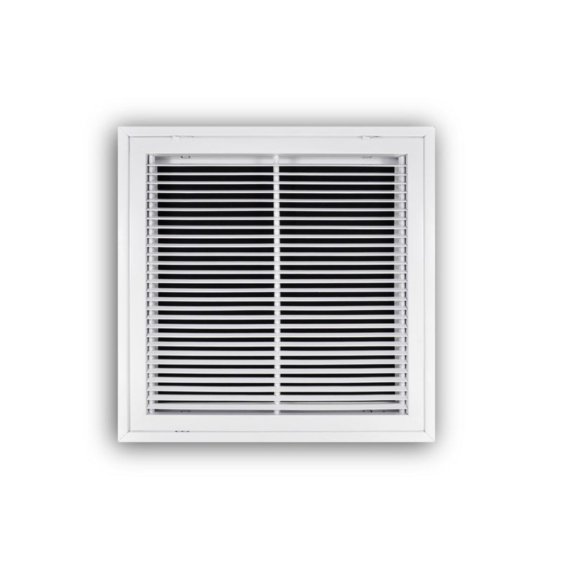 TRUaire 4020FG2DB, 24x24 T-Bar Lay-In Return Air Filter Grille, White Steel Filter Back Vent Cover, Fits 20x20x1 Filter, 4020FG Series
