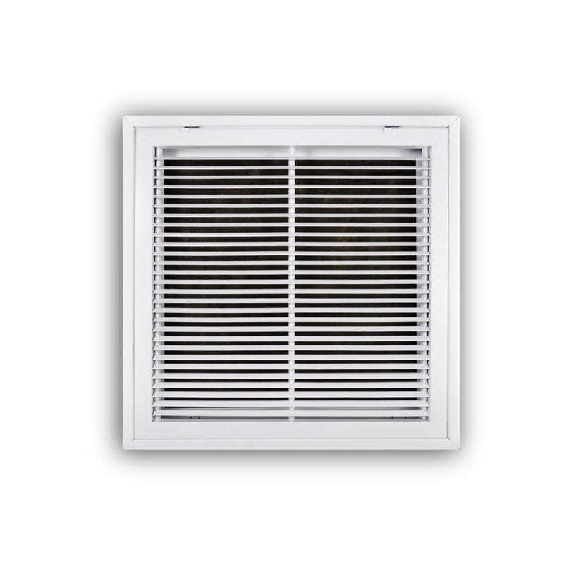 TRUaire 4021FG2MLD, 24x24 T-Bar Lay-In Return Air Filter Grille, White Steel Filter Back Vent Cover, Fits 20x20x1 Filter, 4021FG Series