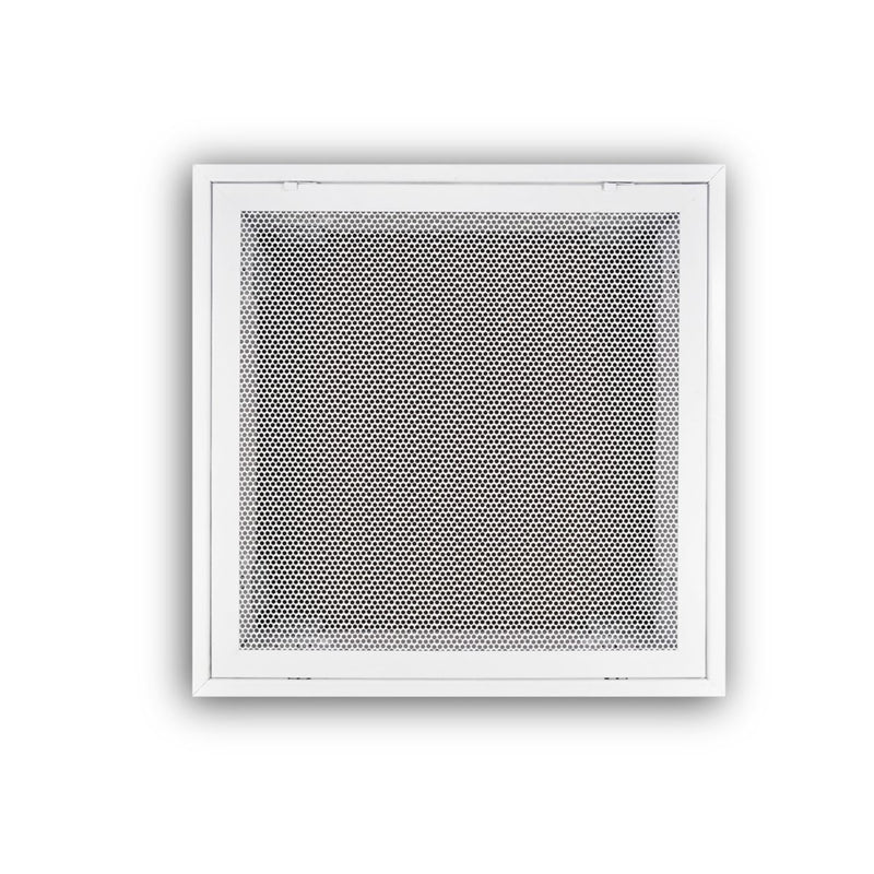 TRUaire 4030FG2DB, 24x24 Perforated T-Bar Lay-In Return Air Filter Grille, White Steel Filter Back Vent Cover, Fits 20x20x1 Filter, 4030FG Series