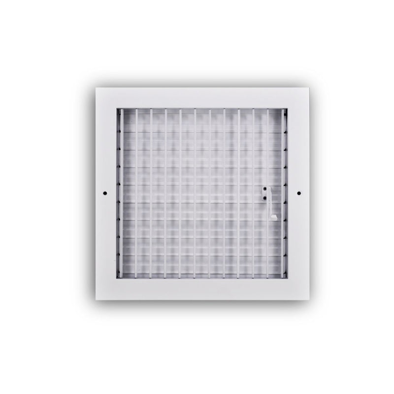 TRUaire A210VM10X10, 10x10 1-Way Air Register, White Aluminum Sidewall & Ceiling Air Vent, A210VM Series