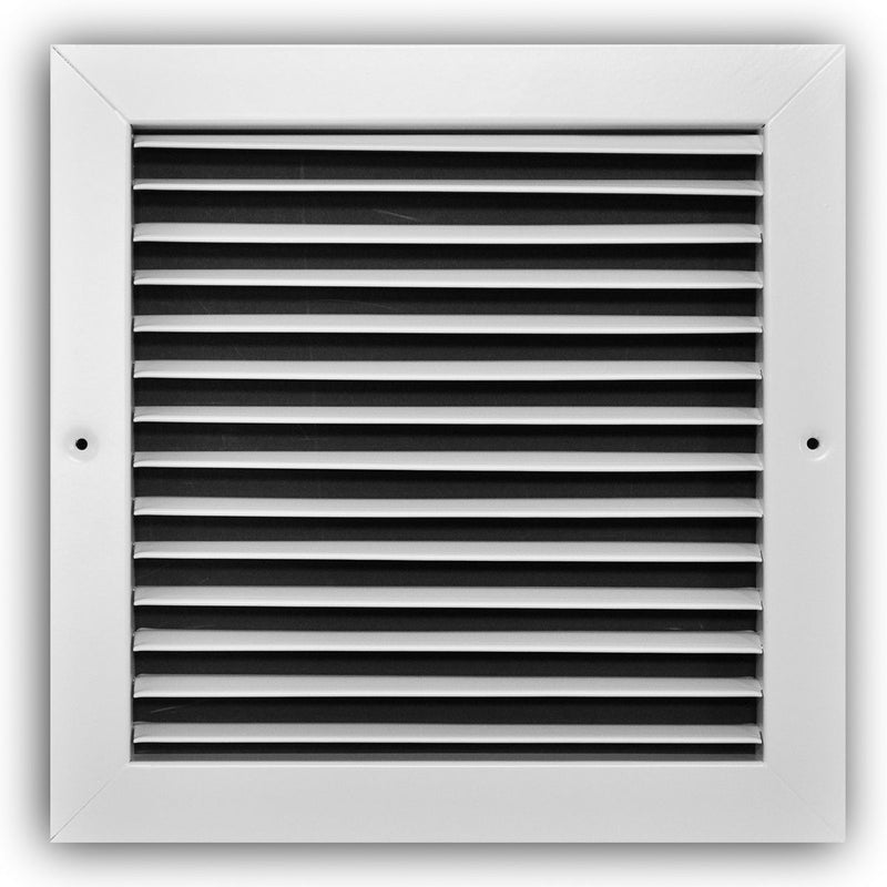 TRUaire A27010X10, 10x10 Return Air Grille, Fixed Bar, White Aluminum Wall & Ceiling Vent Cover, A270 Series