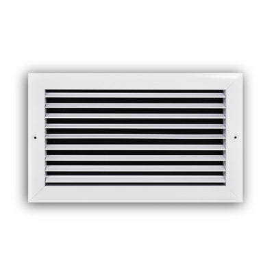 TRUaire A27014X08, 14x8 Return Air Grille, Fixed Bar, White Aluminum Wall & Ceiling Vent Cover, A270 Series