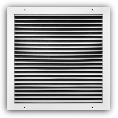 TRUaire A27016X16, 16x16 Return Air Grille, Fixed Bar, White Aluminum Wall & Ceiling Vent Cover, A270 Series