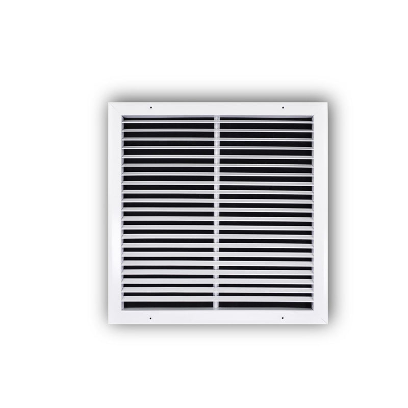 TRUaire A27018X18, 18x18 Return Air Grille, Fixed Bar, White Aluminum Wall & Ceiling Vent Cover, A270 Series