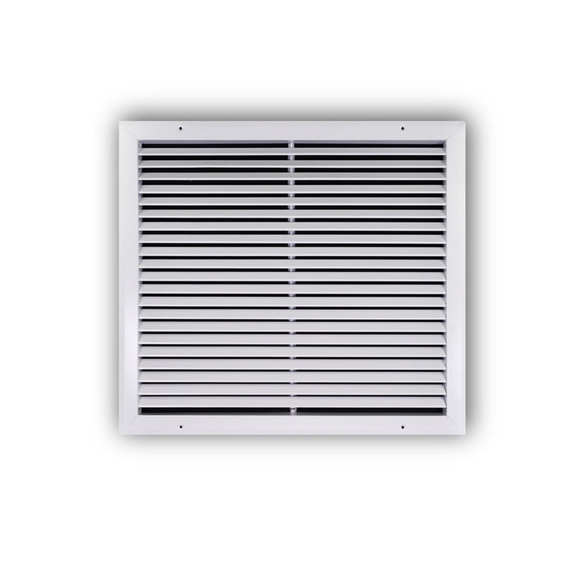TRUaire A27020X18, 20x18 Return Air Grille, Fixed Bar, White Aluminum Wall & Ceiling Vent Cover, A270 Series