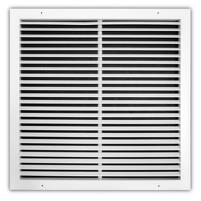 TRUaire A27020X20, 20x20 Return Air Grille, Fixed Bar, White Aluminum Wall & Ceiling Vent Cover, A270 Series