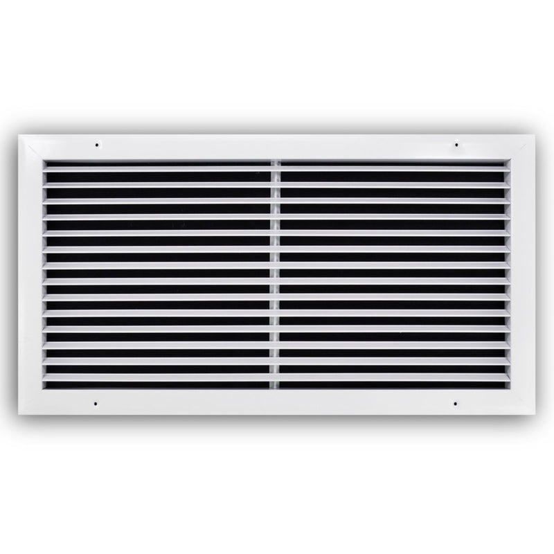 TRUaire A27024X12, 24x12 Return Air Grille, Fixed Bar, White Aluminum Wall & Ceiling Vent Cover, A270 Series
