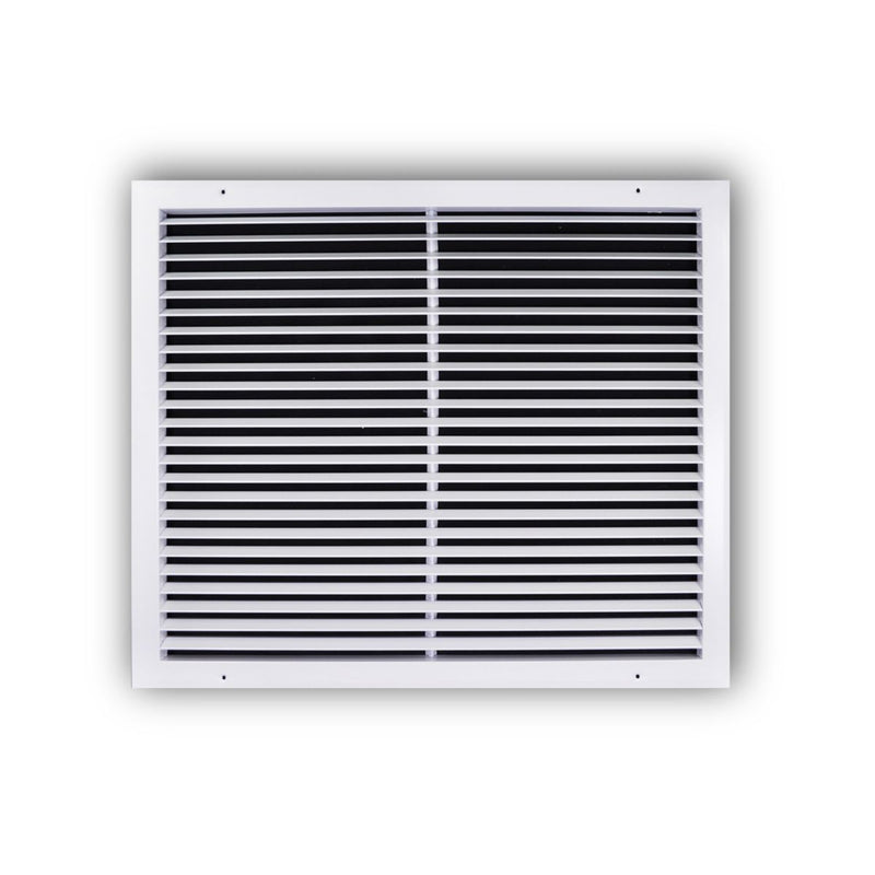TRUaire A27024X20, 24x20 Return Air Grille, Fixed Bar, White Aluminum Wall & Ceiling Vent Cover, A270 Series
