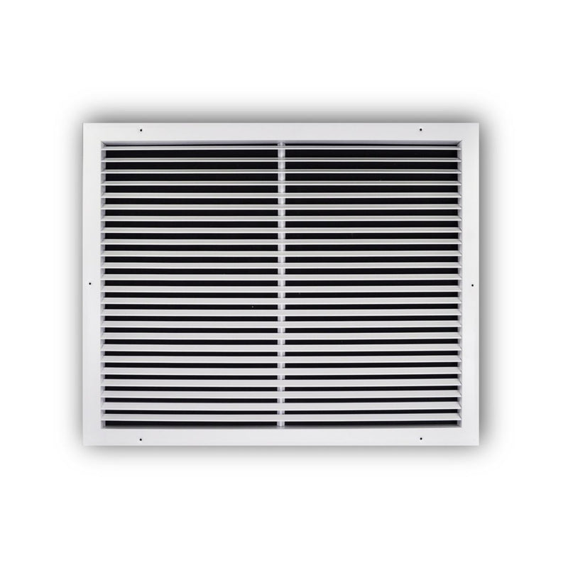 TRUaire A27025X20, 25x20 Return Air Grille, Fixed Bar, White Aluminum Wall & Ceiling Vent Cover, A270 Series