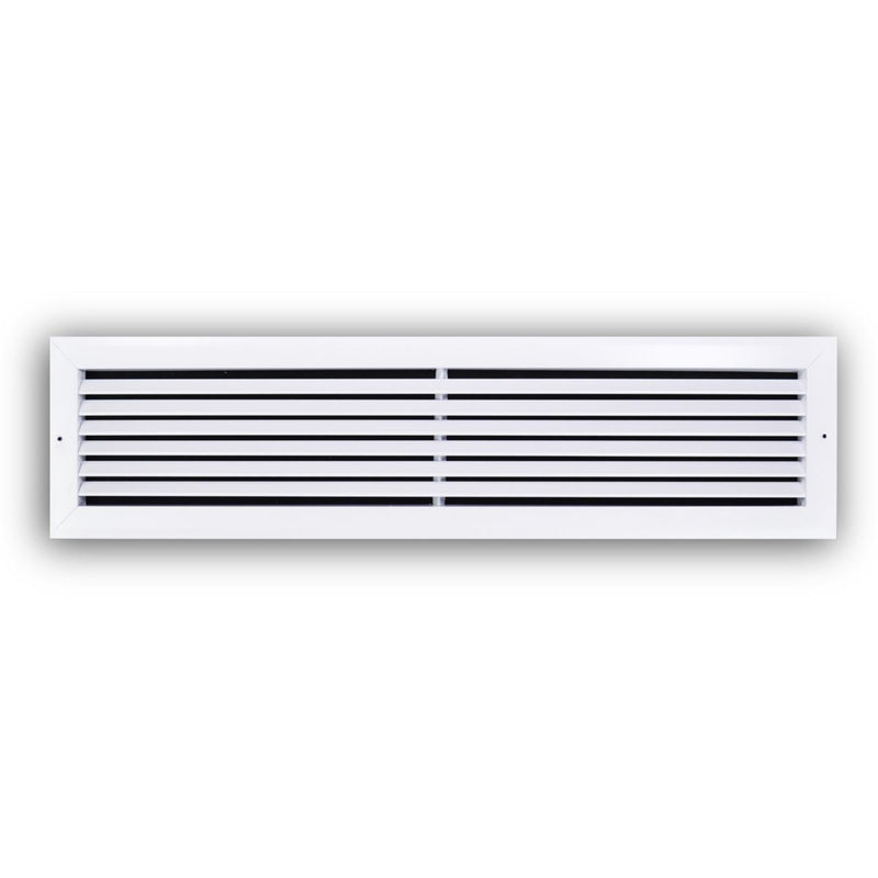 TRUaire A27030X06, 30x6 Return Air Grille, Fixed Bar, White Aluminum Wall & Ceiling Vent Cover, A270 Series