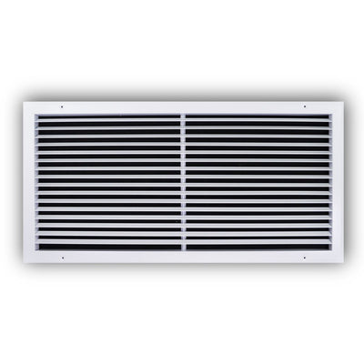 TRUaire A27030X14, 30x14 Return Air Grille, Fixed Bar, White Aluminum Wall & Ceiling Vent Cover, A270 Series