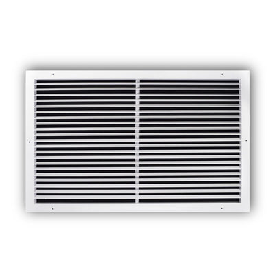 TRUaire A27030X18, 30x18 Return Air Grille, Fixed Bar, White Aluminum Wall & Ceiling Vent Cover, A270 Series