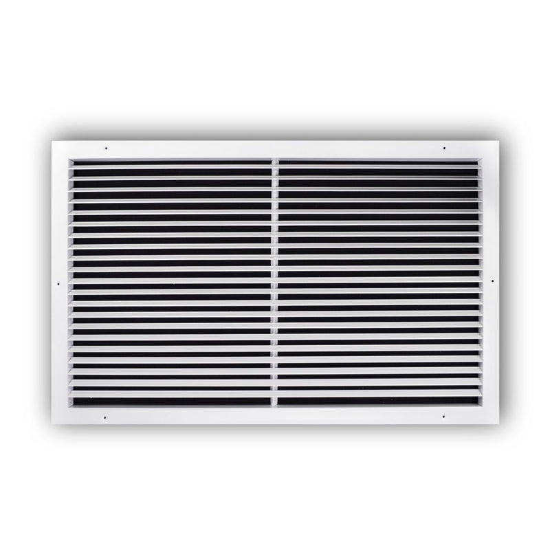 TRUaire A27030X18, 30x18 Return Air Grille, Fixed Bar, White Aluminum Wall & Ceiling Vent Cover, A270 Series