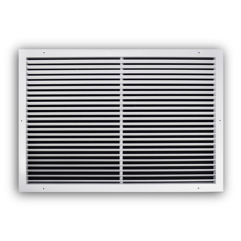 TRUaire A27030X20, 30x20 Return Air Grille, Fixed Bar, White Aluminum Wall & Ceiling Vent Cover, A270 Series