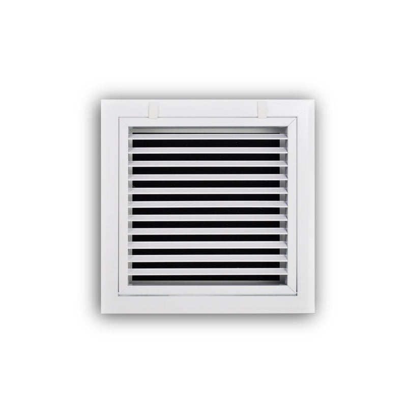 TRUaire A29010X10, 10x10 Return Air Filter Grille, Fixed Bar, White Aluminum Filter Back Vent Cover, Fits 10x10x1 Filter, A290 Series