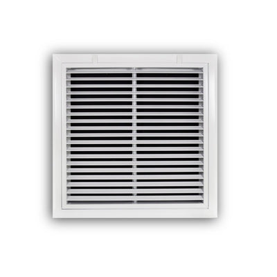 TRUaire A29016X16, 16x16 Return Air Filter Grille, Fixed Bar, White Aluminum Filter Back Vent Cover, Fits 16x16x1 Filter, A290 Series