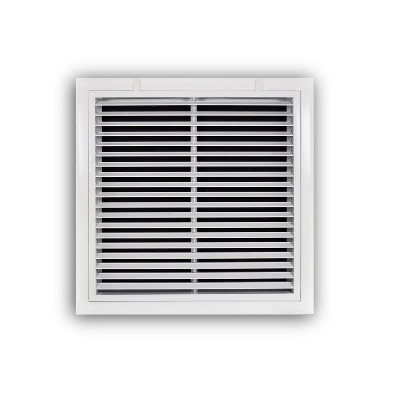 TRUaire A29016X16, 16x16 Return Air Filter Grille, Fixed Bar, White Aluminum Filter Back Vent Cover, Fits 16x16x1 Filter, A290 Series
