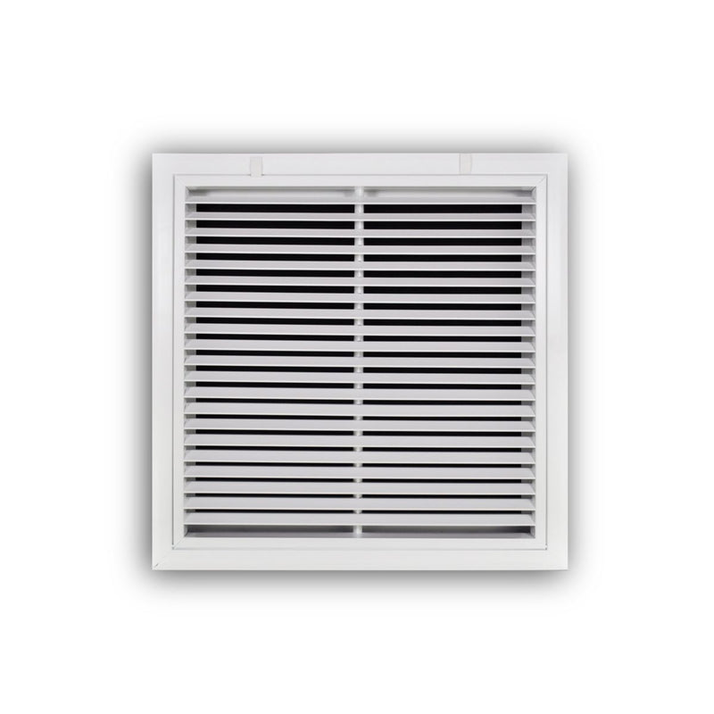 TRUaire A29018X18, 18x18 Return Air Filter Grille, Fixed Bar, White Aluminum Filter Back Vent Cover, Fits 18x18x1 Filter, A290 Series