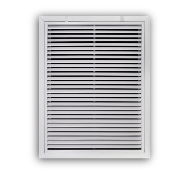 TRUaire A29018X24, 18x24 Return Air Filter Grille, Fixed Bar, White Aluminum Filter Back Vent Cover, Fits 18x24x1 Filter, A290 Series