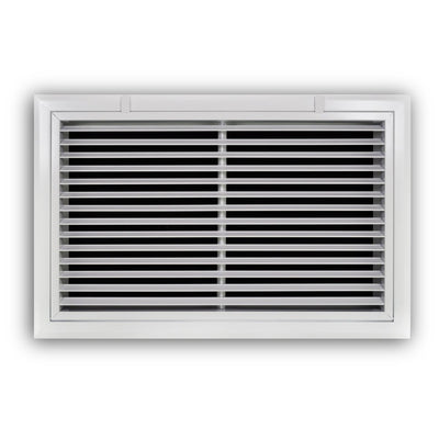 TRUaire A29020X12, 20x12 Return Air Filter Grille, Fixed Bar, White Aluminum Filter Back Vent Cover, Fits 20x12x1 Filter, A290 Series
