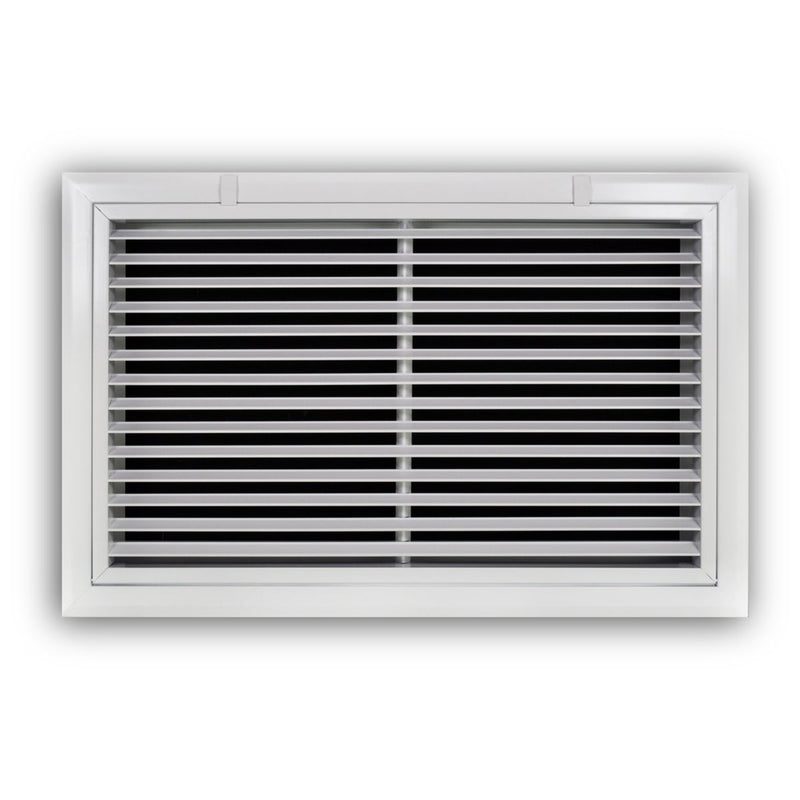 TRUaire A29020X12, 20x12 Return Air Filter Grille, Fixed Bar, White Aluminum Filter Back Vent Cover, Fits 20x12x1 Filter, A290 Series