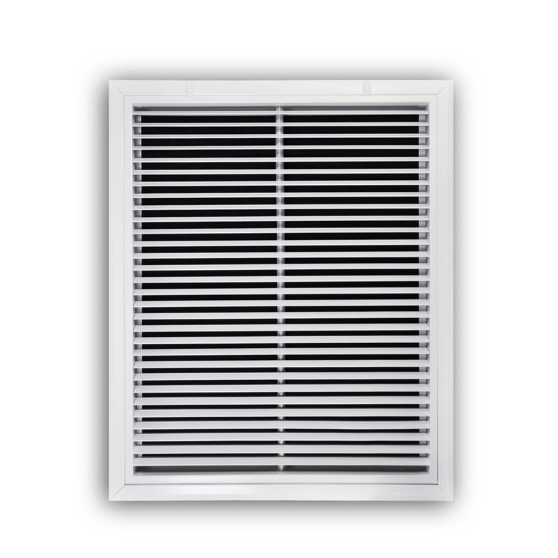 TRUaire A29020X25, 20x25 Return Air Filter Grille, Fixed Bar, White Aluminum Filter Back Vent Cover, Fits 20x25x1 Filter, A290 Series