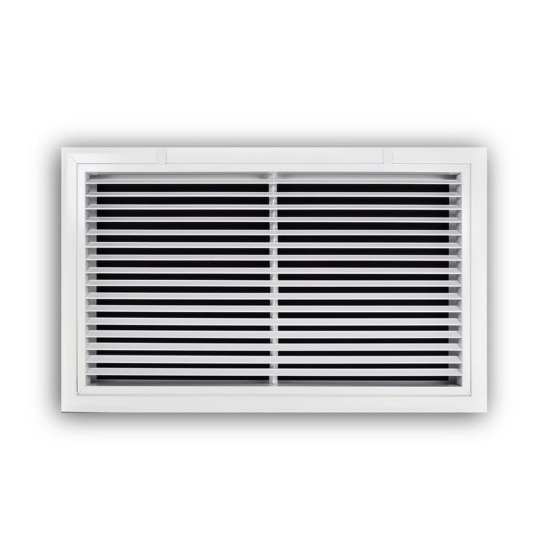 TRUaire A29024X16, 24x16 Return Air Filter Grille, Fixed Bar, White Aluminum Filter Back Vent Cover, Fits 24x16x1 Filter, A290 Series