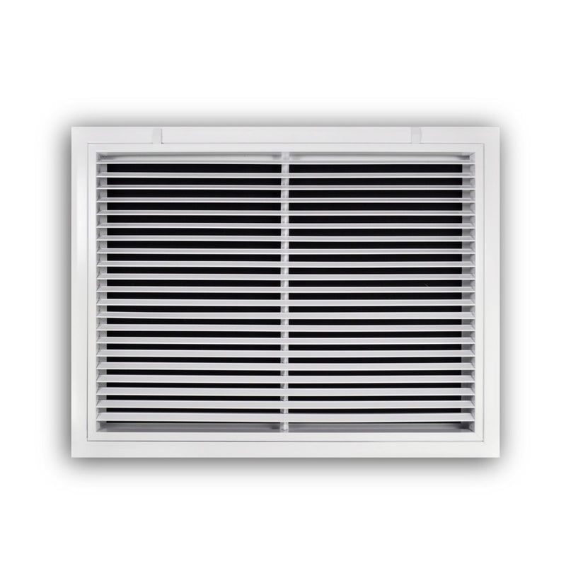 TRUaire A29024X18, 24x18 Return Air Filter Grille, Fixed Bar, White Aluminum Filter Back Vent Cover, Fits 24x18x1 Filter, A290 Series